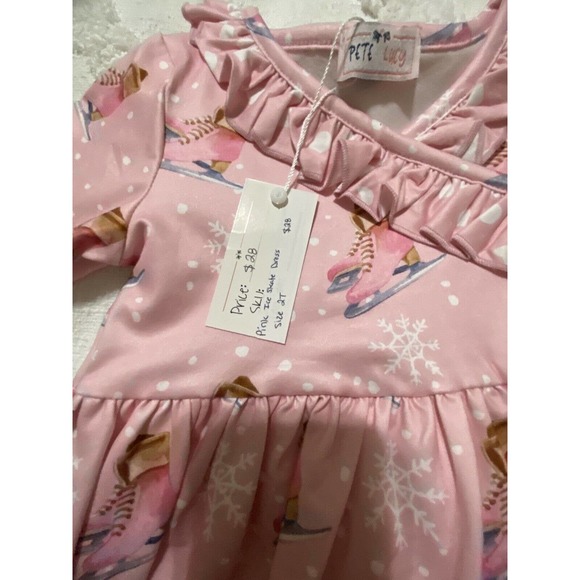 Pete and Lucy “Pink Ice Princess” size 2T Fun dress, pink crossover front - Picture 2 of 2